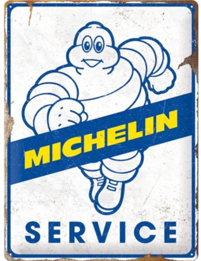 Plaque métal Michelin Service - 30 x 40 cm - NA23358