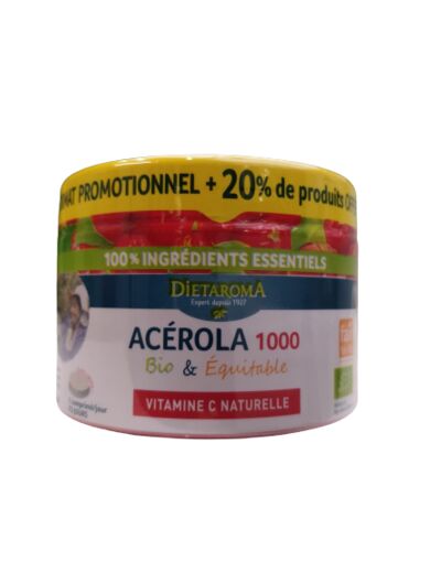 Acérola 1000 Bio-offre spéciale 72 comprimés-Dietaroma