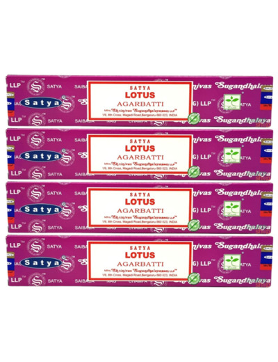 Encens Satya Lotus - 4 boites de 15 gr