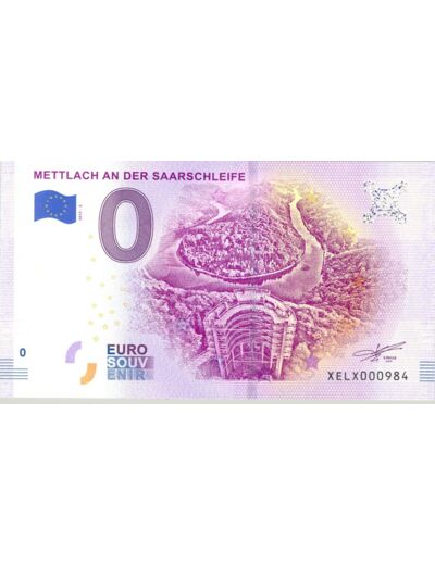 ALLEMAGNE 2019-2 METTLACH AN DER SAARSCHLEIFE BILLET SOUVENIR 0 EURO