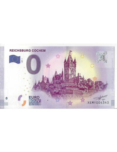 ALLEMAGNE REICHSBURG COCHEM Numero 4343 BILLET 0 EURO TOURISTIQUE 2017-1