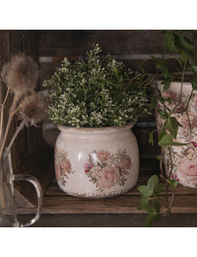 Pot de fleurs Flowers céramique 10x10x9cm