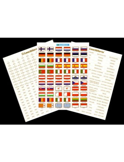 ETIQUETTES DRAPEAUX des 24 pays de la communaute europeenne 321082