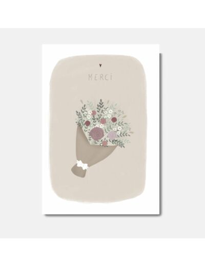 Carte Merci Bouquet de Fleurs - Pascale Editions