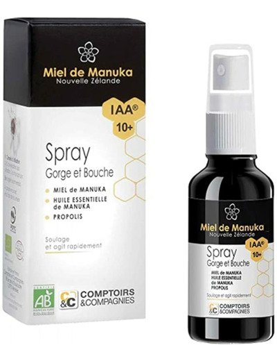 Miel de Manuka bio spray gorge 10+ -25 ml-Comptoirs & compagnies