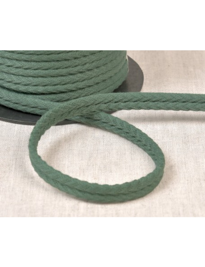 Double passepoil chevron 550 vert bouteille C67 10mm 100% coton le mètre