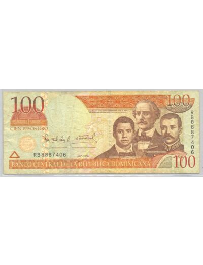 REPUBLIQUE DOMINICAINE 100 PESOS 2006 SERIE RB TB+