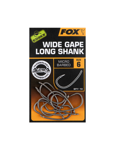 hook wide gape long shank fox