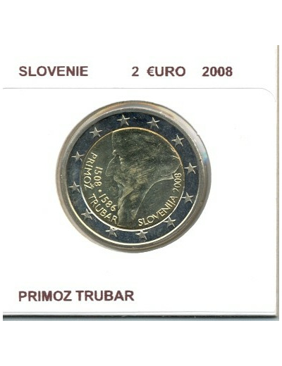 SLOVENIE 2008 2 EURO COMMEMORATIVE PRIMOZ TRUBAR SUP-