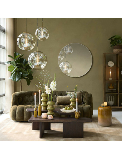 Canapé Amara vert olive 200x100x78cm