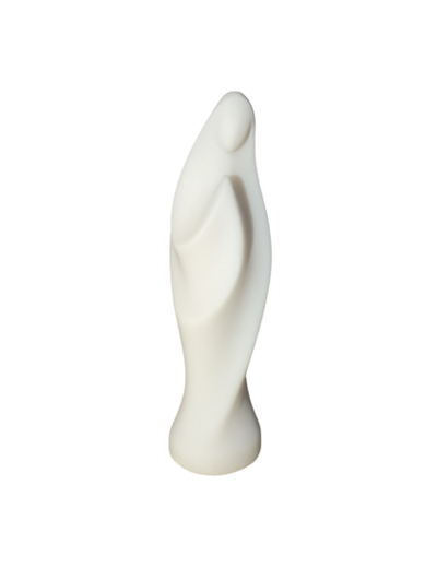 Vierge Stylisée - Statue en Albaster 12 cm - Blanc