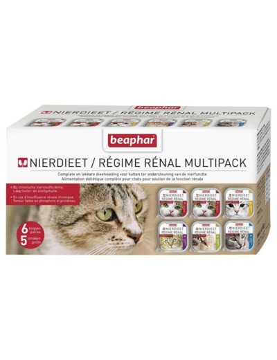 BEAPHAR, Multipack Pâtées rénales pour chah - 6x100g