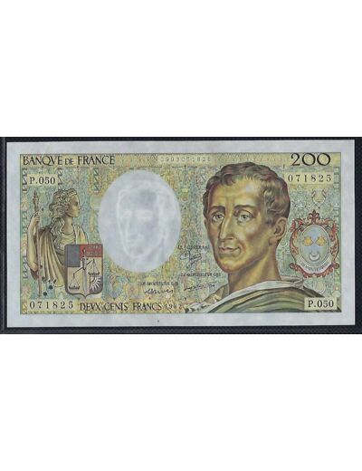 FRANCE 200 FRANCS MONTESQUIEU 1987 SERIE P.050 SPL