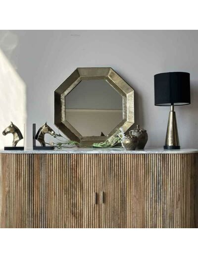 Miroir octogonal doré 62x62x7cm