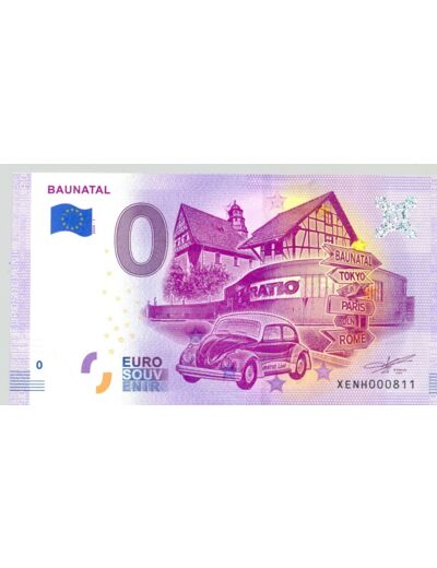 ALLEMAGNE 2020-1 BAUNATAL BILLET SOUVENIR 0 EURO TOURISTIQUE NEUF