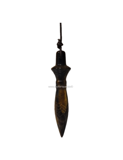 Pendule Egyptien Thot ( Thoth ) - Oeil de Tigre