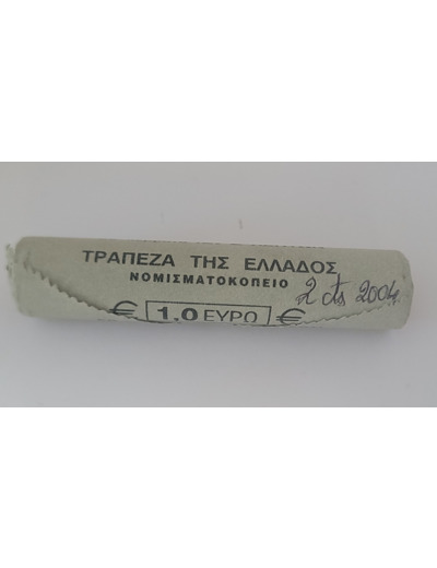 GRECE 2004 ROULEAU DE 50 PIECES DE 2 CENTS