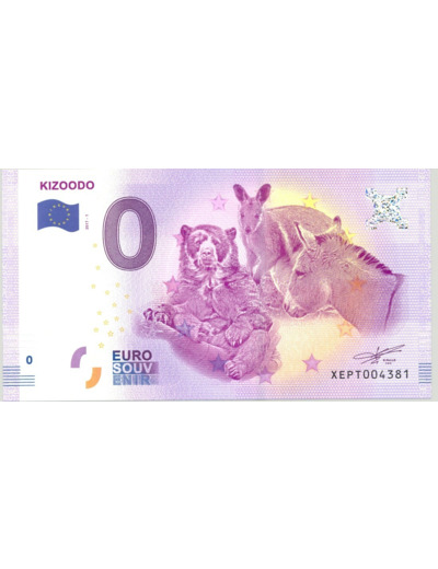 ALLEMAGNE 2017-1 KIZOODO BILLET SOUVENIR 0 EURO TOURISTIQUE NEUF