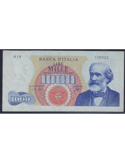 ITALIE 1000 LIRE 14-07-1962 A14 SUP