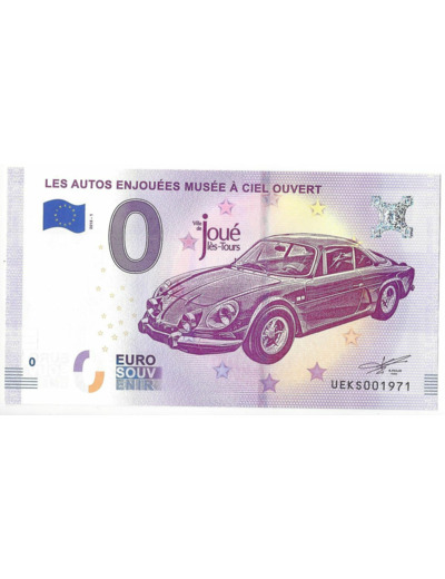 37 JOUE LES TOURS 2018-1 ALPINE A110 BILLET 0 EURO par 100