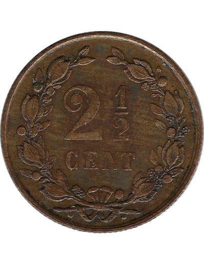 PAYS-BAS HOLLANDE 2 1/2 CENT 1881 TTB