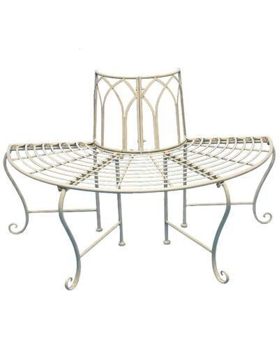 Banc de jardin demi tour arbre 127x59x78cm