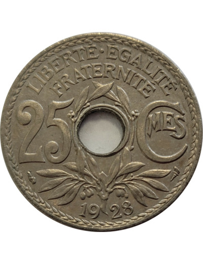 FRANCE 25 CENTIMES LINDAUER 1928 SUP (G380)