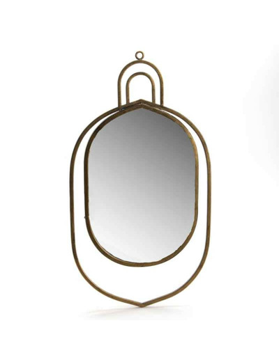 Miroir Alma ovale doré 30x55x2cm