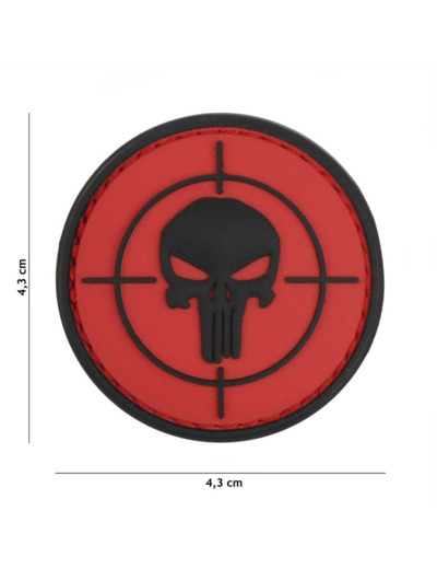 Patch 3D PVC  Punisher cible (rouge)