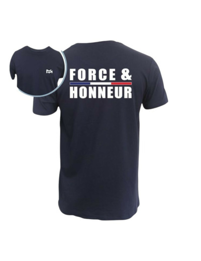 T-shirt Force & Honneur (bleu marine)