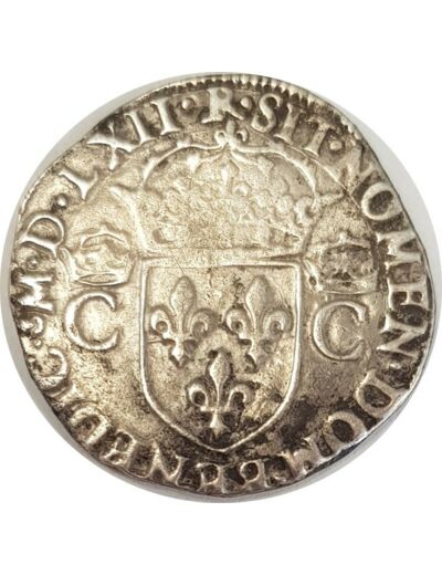 CHARLES IX (1560-1574) TESTON 1562 M (Toulouse) 2eme type TB+