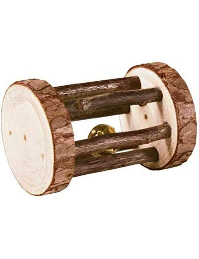 Rouleau de jeu en bois avec grelot pour tous rongeurs