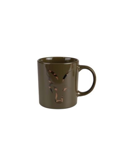 mug ceramique vert  logo renard