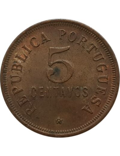 ANGOLA 5 CENTAVOS 1922 TTB (W62) N2