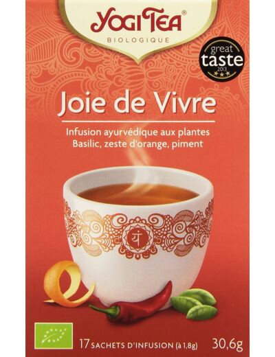 TISANE AYURVEDA JOIE DE VIVRE 17X1,8G Yogi Tea