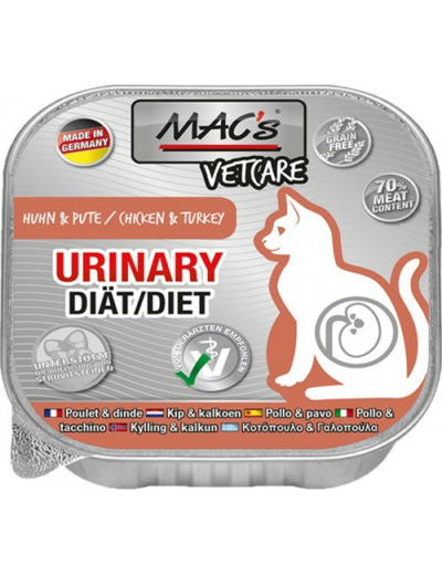 MAC'S Vetcare Urinary Diet Poulet & Dinde pour chat - 100g