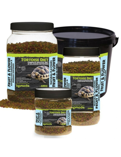 Granulés pour tortues de terre saveur fruits et fleurs - 4 tailles