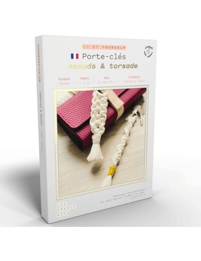 French Kits - DIY - Porte clés - Nœud & Torsade K-0023 Multicolore