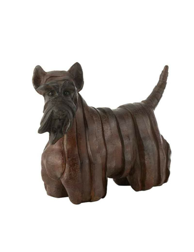 Chien terrier Ecossais résine marron 39x17x30cm