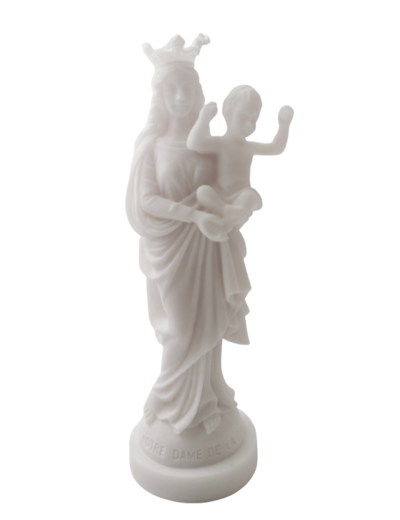 ND de la Garde- Statue en albâtre 15cm -Blanche