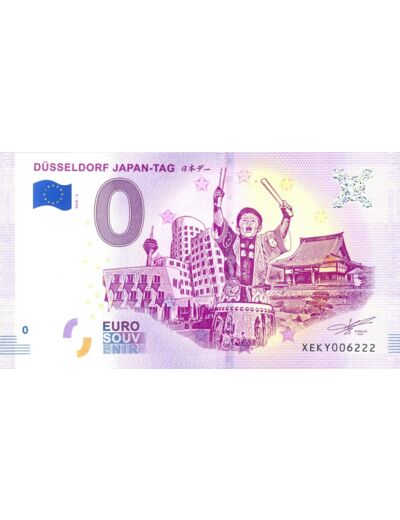 ALLEMAGNE 2018-3 DUSSELDORF JAPAN-TAG BILLET SOUVENIR 0 EURO TOURISTIQUE NEUF