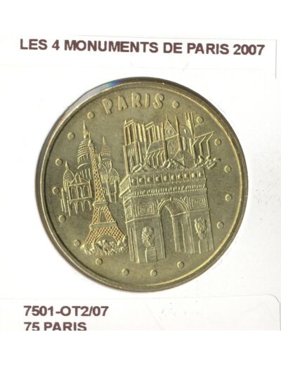 75 PARIS LES 4 MONUMENTS DE PARIS 2011 SUP-