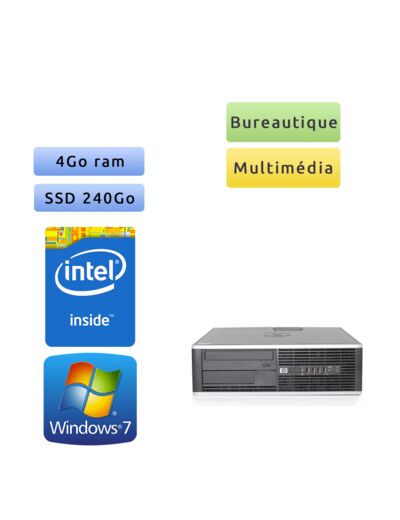 Hp 8000 Elite SFF - Windows 7 - 2.7Ghz 4Go 240Go SSD - Port Serie - PC Tour Bureautique Ordinateur