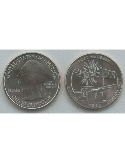 AMERIQUE (U.S.A) 1/4 DOLLAR 2013 D FORT MC HENRY SUP-