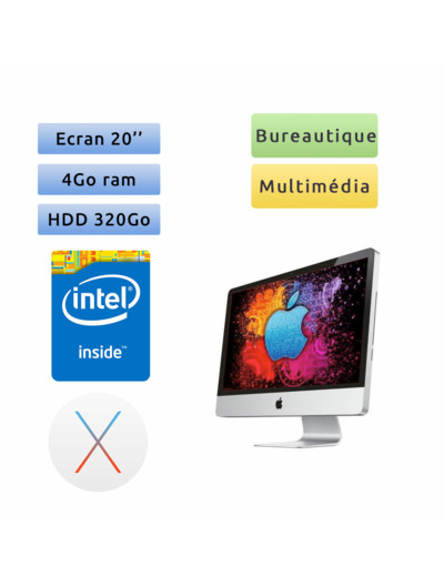 Apple iMac 20" A1224 (EMC 2266) 2.66GHz 4Go 320Go - Grade B - Unité Centrale