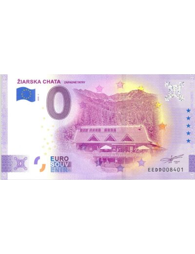 SLOVAQUIE 2020-1 ZIARSKA CHATA (ANNIVERSAIRE) BILLET SOUVENIR 0 EURO