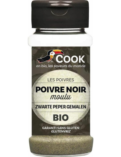 Poivre noir moulu 45g Cook