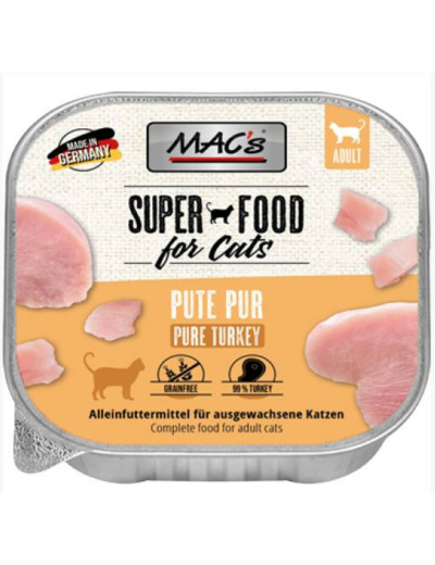 MAC'S raffineur, saveur dinde pour chat - 100g