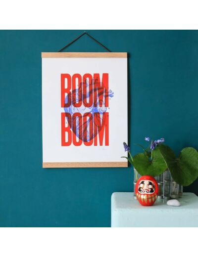 Pappus Editions - Affiche Boom Boom rouge 30x40