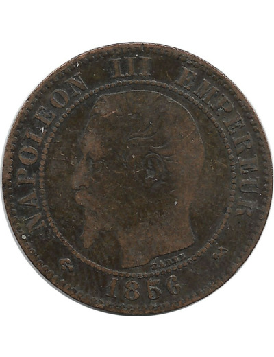FRANCE 2 CENTIMES NAPOLEON III 1856 B ROUEN - Etat TB
